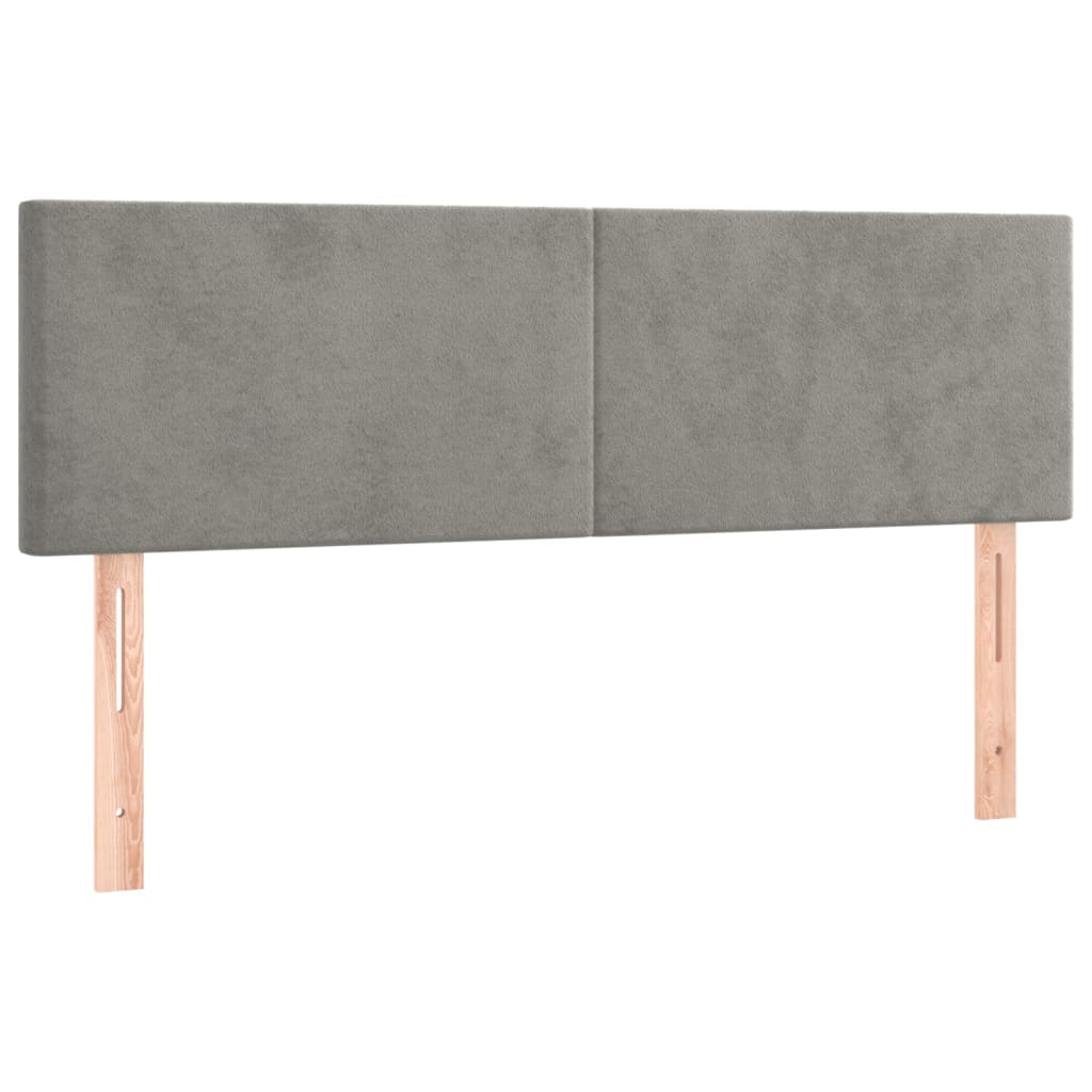 Krevet s oprugama i madracem svjetlosivi 140x200 cm baršunasti