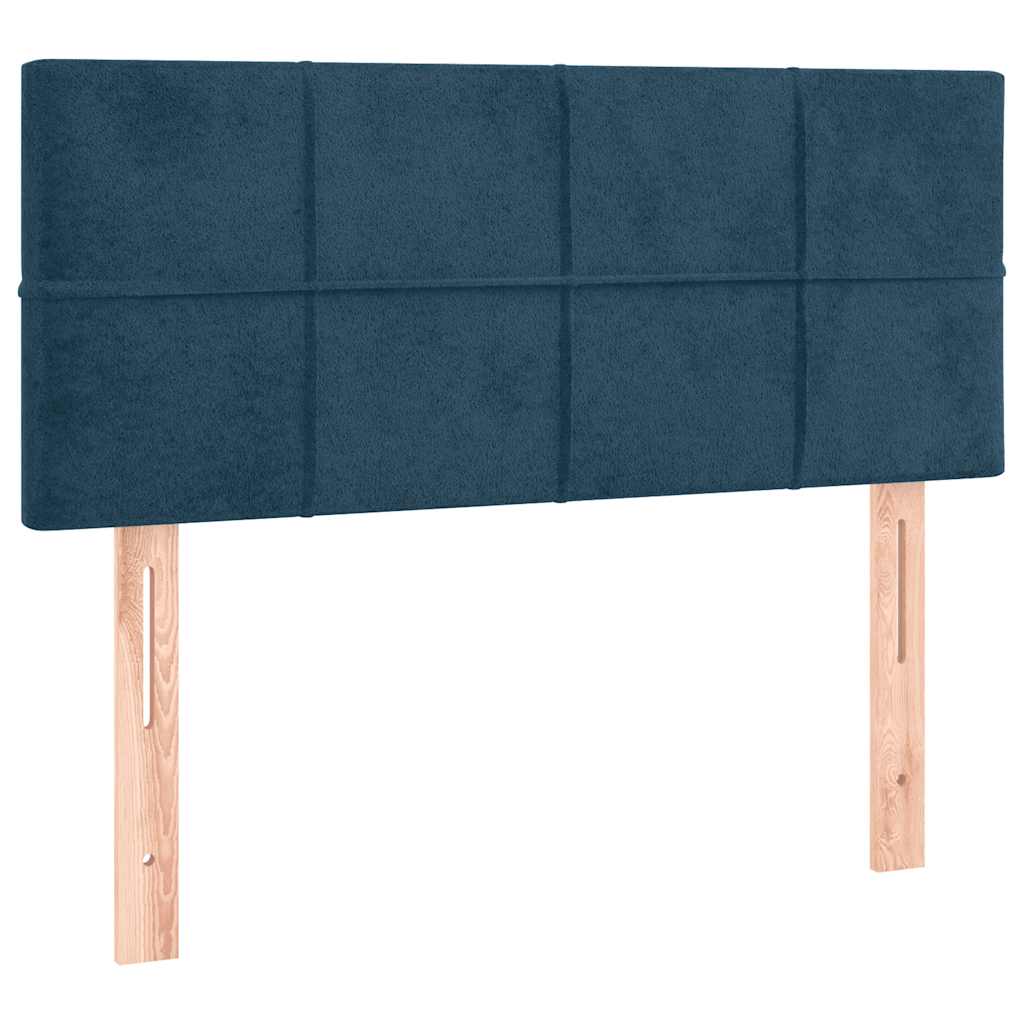 Box spring krevet s madracem tamnoplavi 100x200 cm baršunasti