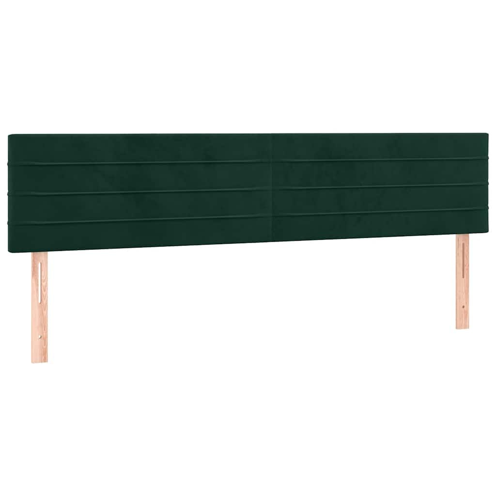 Krevet s oprugama i madracem tamnozeleni 180x200 cm baršunasti