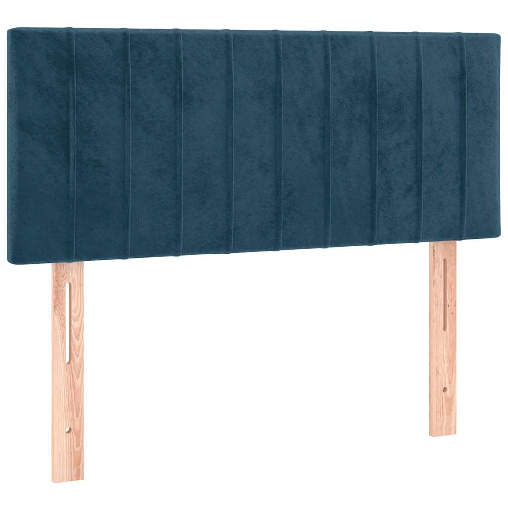 Box spring krevet s madracem tamnoplavi 100x200 cm baršunasti