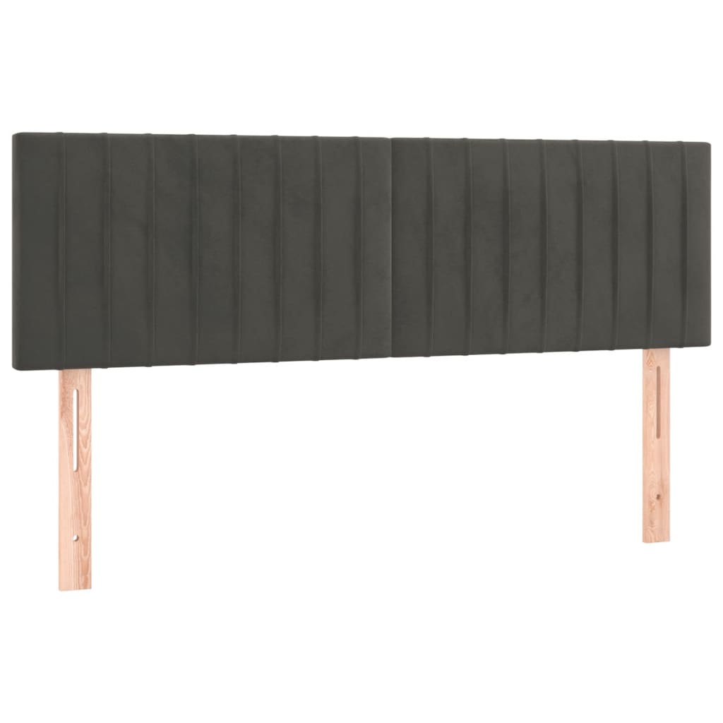 Krevet s oprugama i madracem tamnosivi 140x200 cm baršunasti