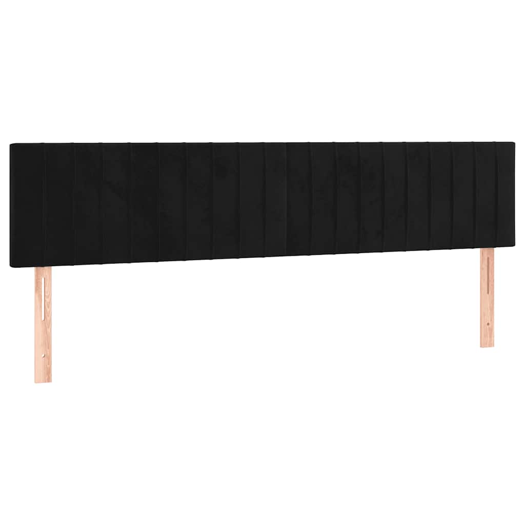 Krevet s oprugama i madracem crni 180x200 cm baršunasti