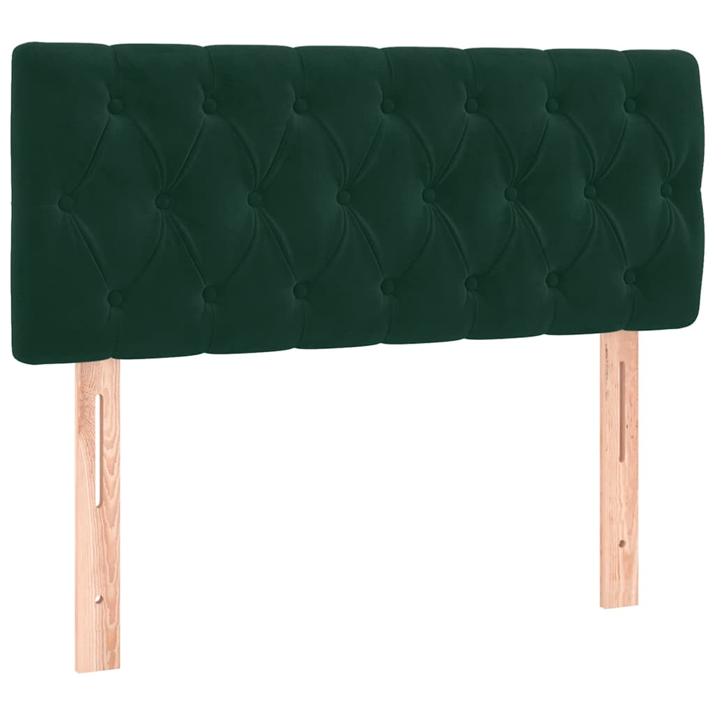 Box spring krevet s madracem tamnozeleni 90x190 cm baršunasti