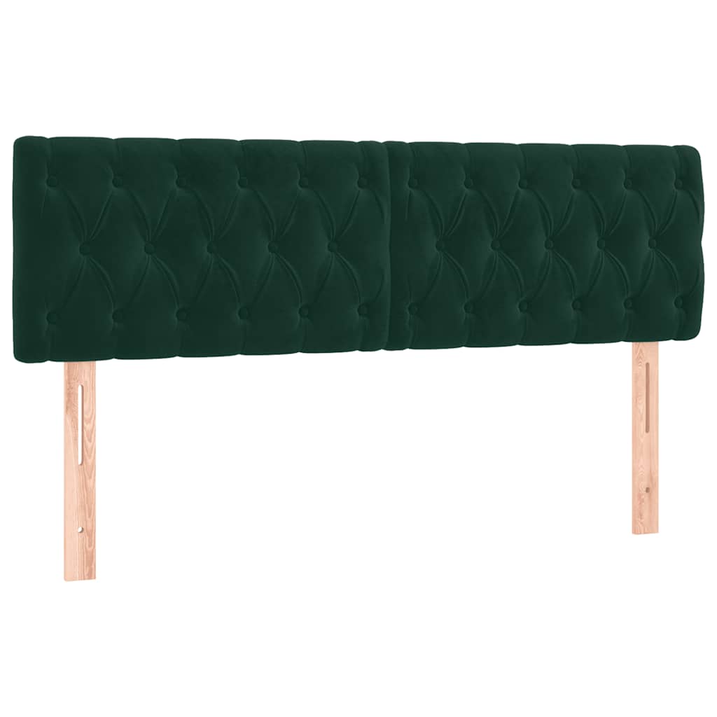 Krevet s oprugama i madracem tamnozeleni 160x200 cm baršunasti