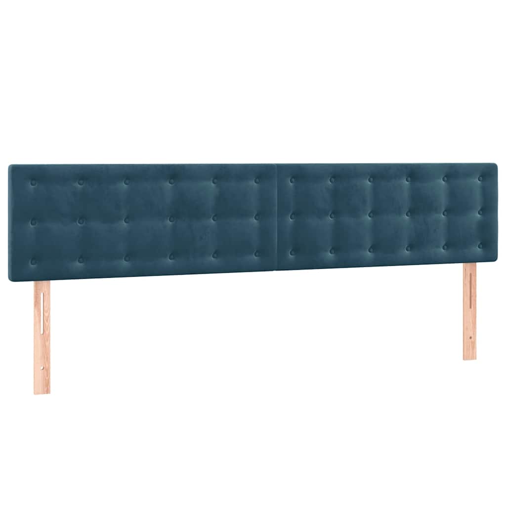 Krevet s oprugama i madracem tamnoplavi 180x200 cm baršunasti