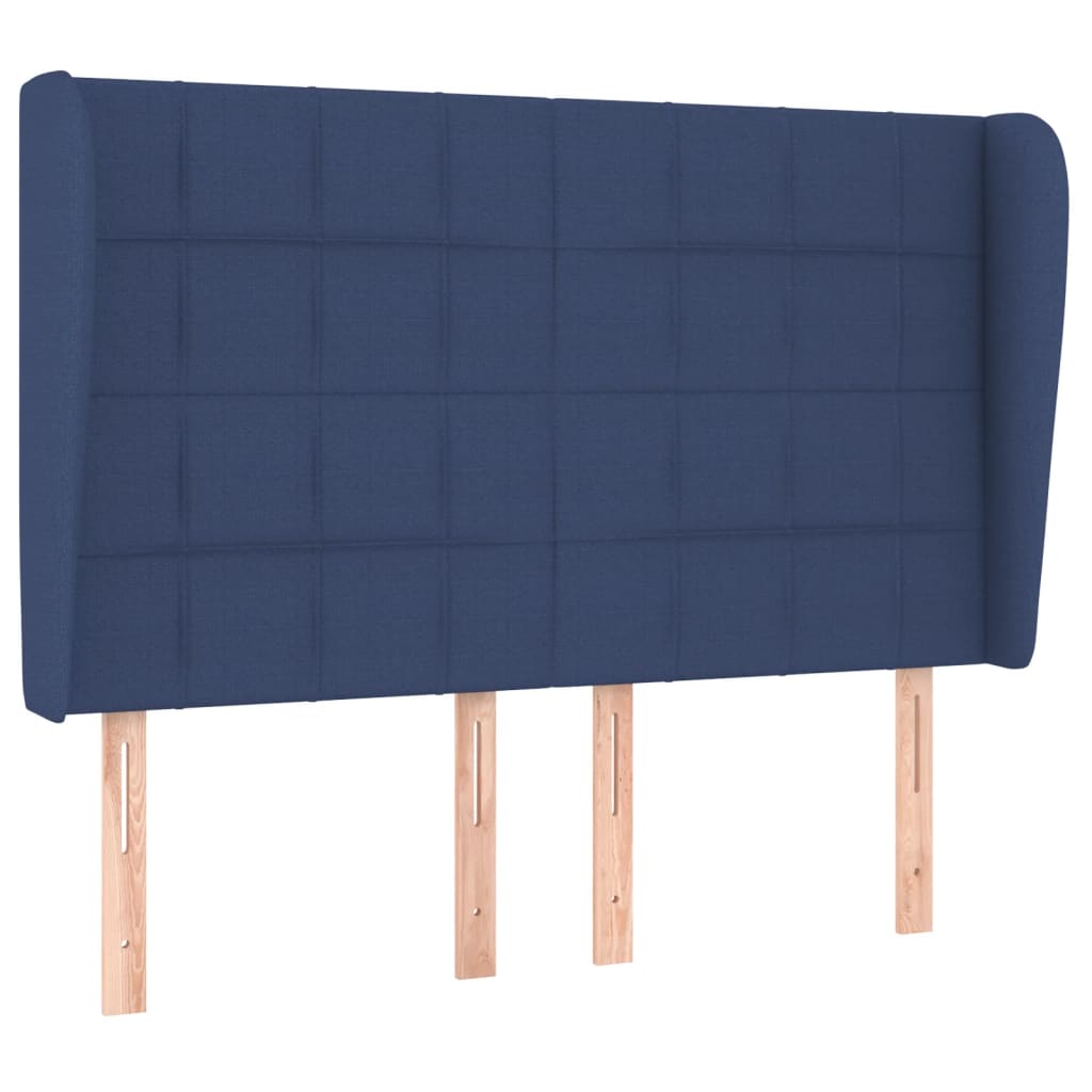 Krevet s oprugama i madracem plavi 140x200 cm od tkanine
