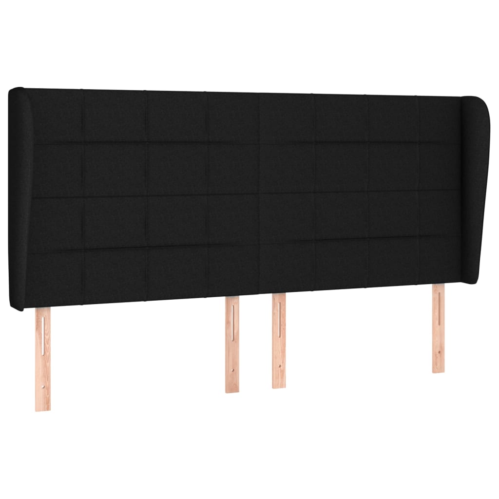 Krevet s oprugama i madracem crni 160x200 cm od tkanine