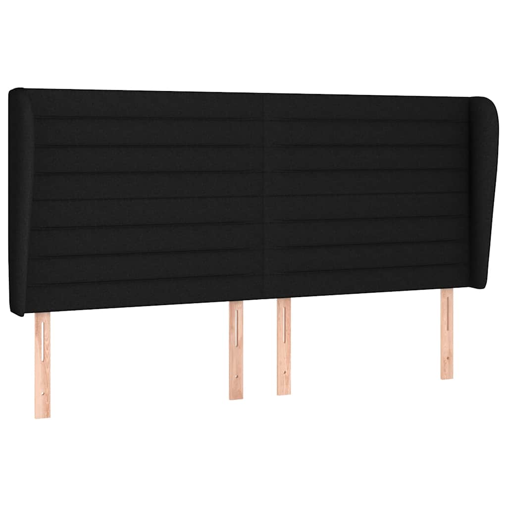 Krevet s oprugama i madracem crni 200x200 cm od tkanine