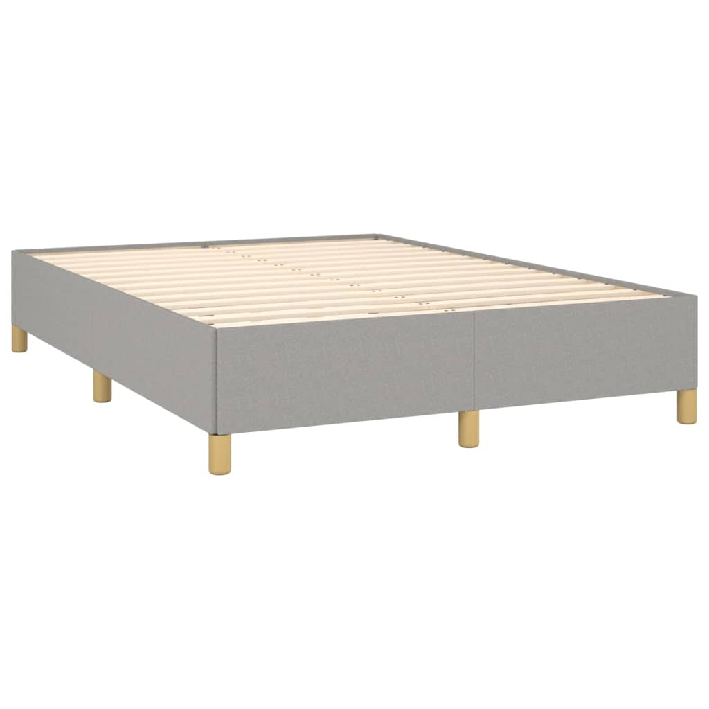 Krevet box spring s madracem svjetlosivi 140x200 cm od tkanine