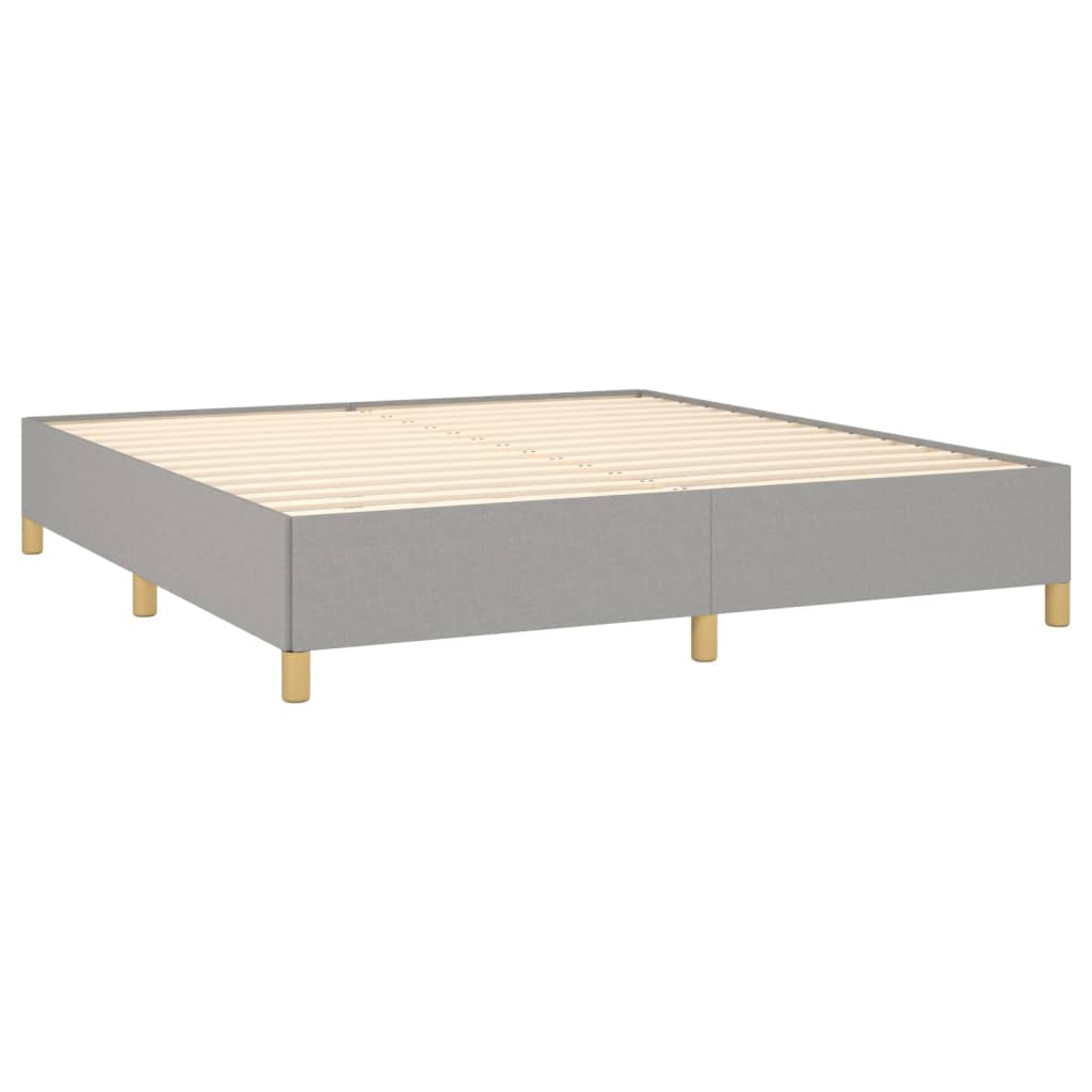 Krevet box spring s madracem svjetlosiva 160x200 cm tkanina