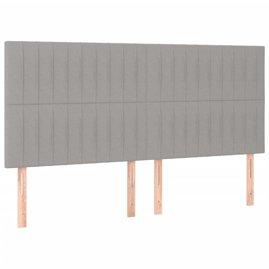 Krevet box spring s madracem svjetlosiva 160x200 cm tkanina