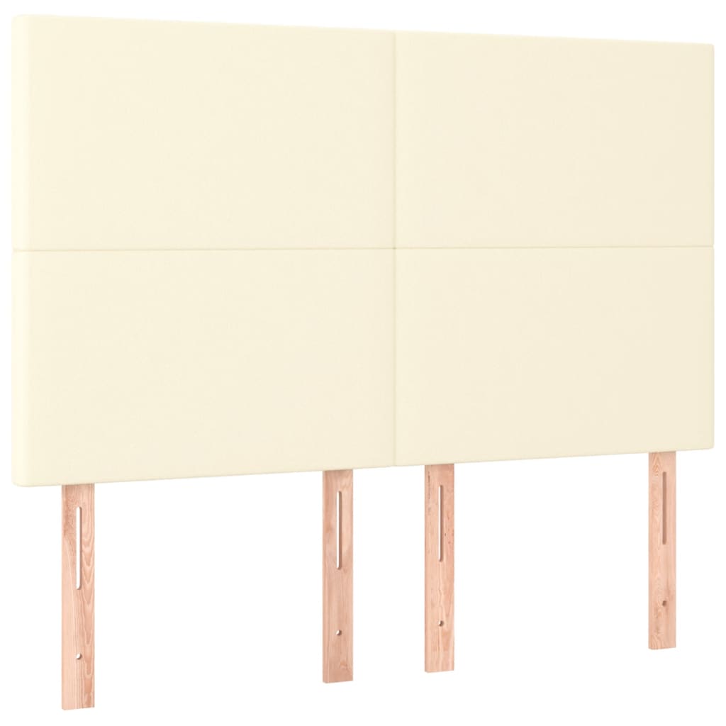 Krevet s oprugama i madracem krem 140 x 190 cm od umjetne kože