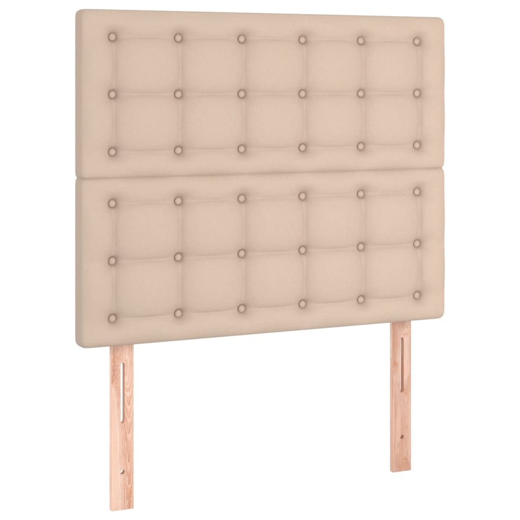 Krevet s oprugama i madrac cappuccino 80x200 cm od umjetne kože