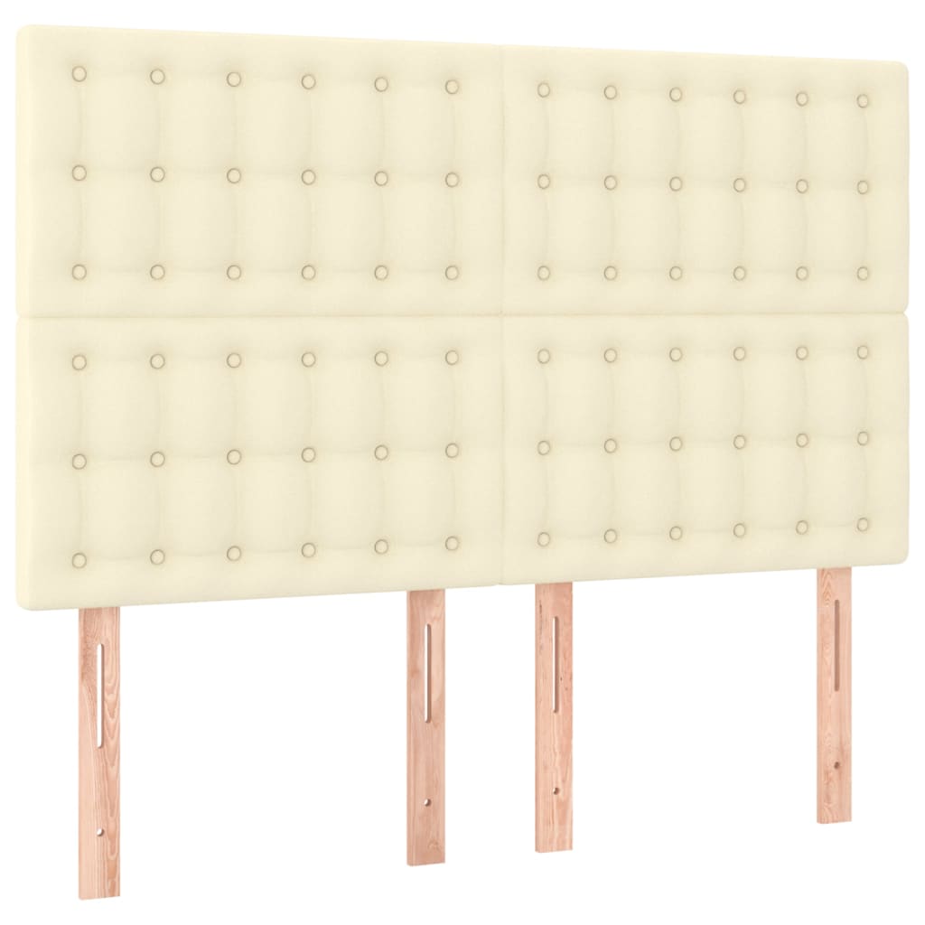 Krevet s oprugama i madracem krem 140 x 190 cm od umjetne kože