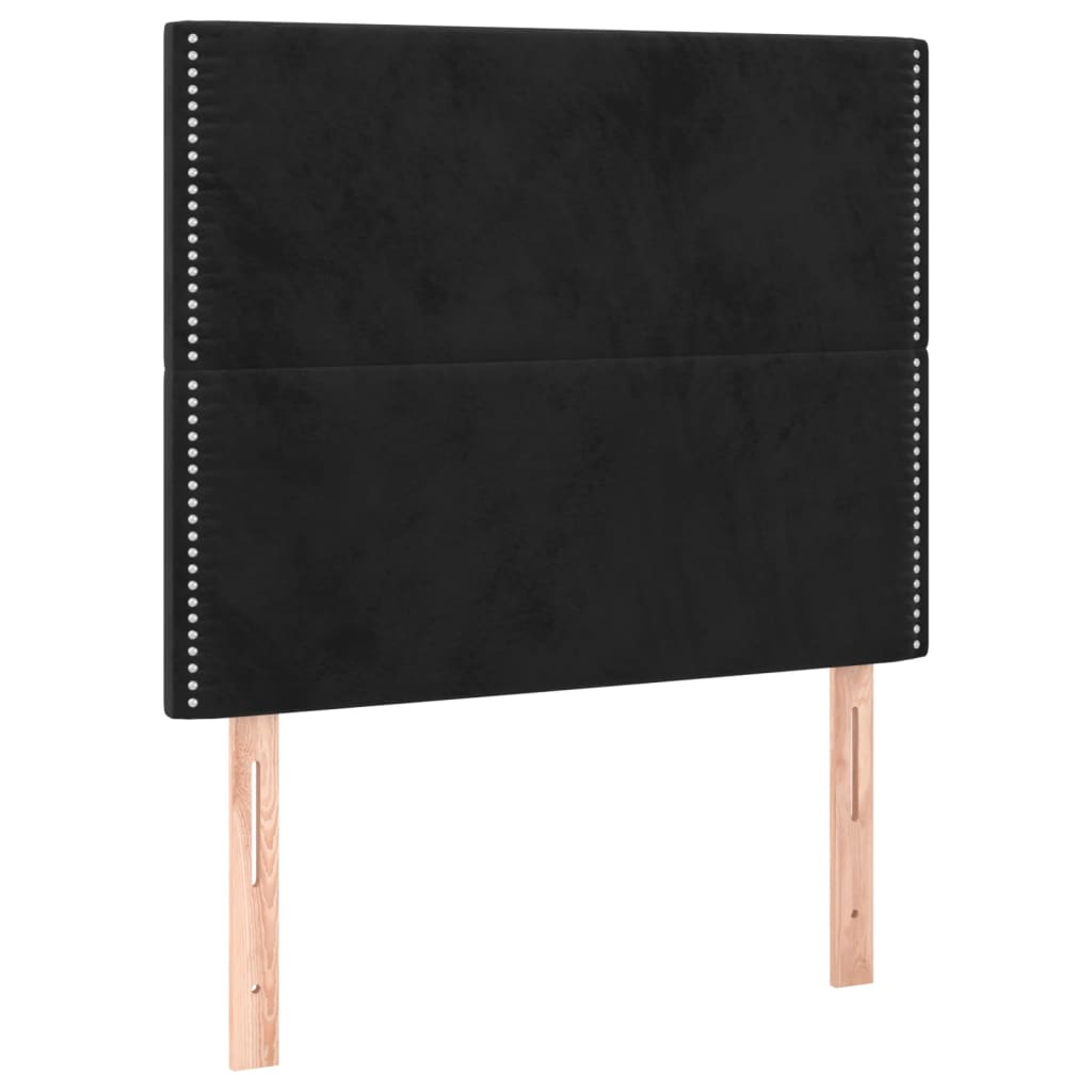Box spring krevet s madracem crni 100x200 cm baršunasti