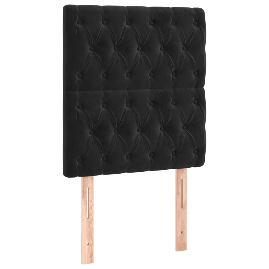 Box spring krevet s madracem crni 80 x 200 cm baršunasti
