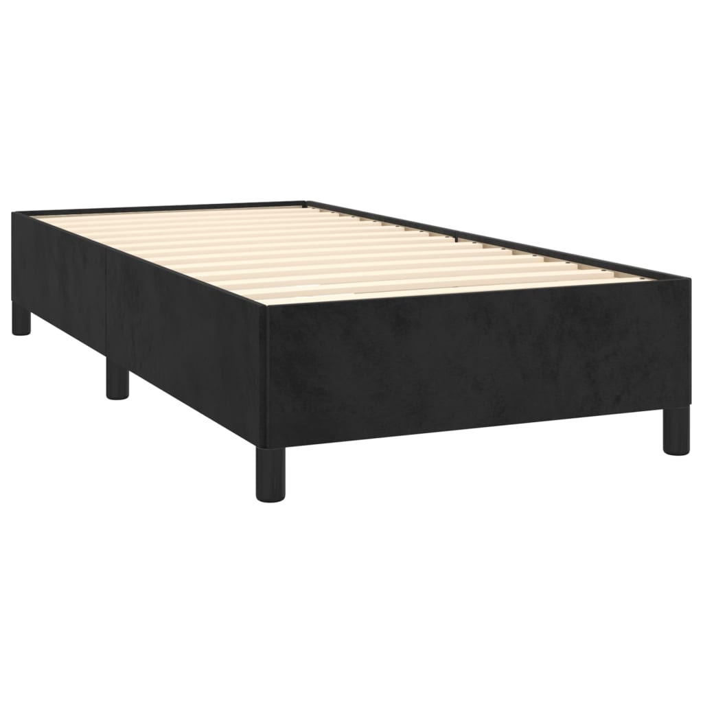 Box spring krevet s madracem crni 90x200 cm baršunasti