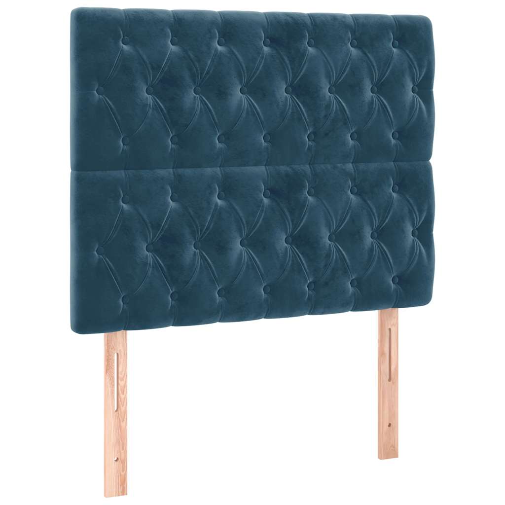 Box spring krevet s madracem tamnoplavi 100x200 cm baršunasti