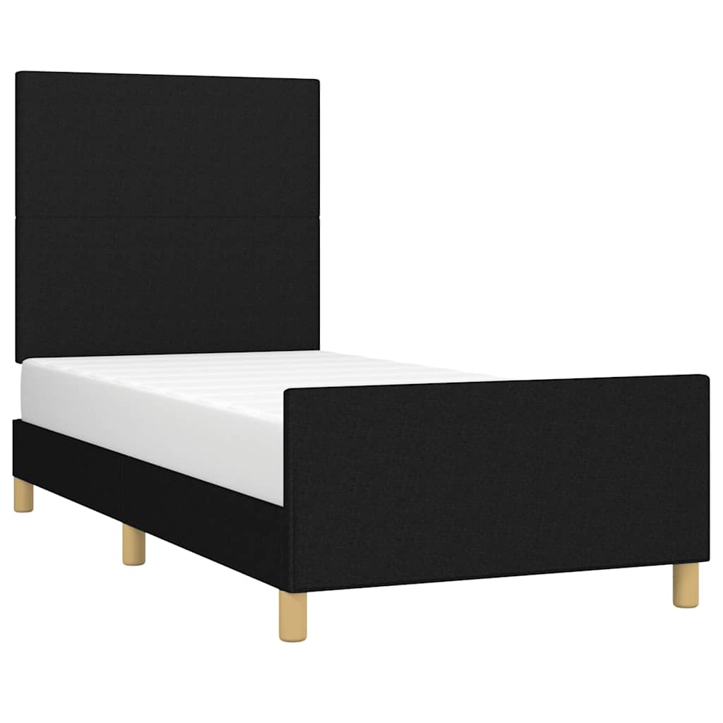 Okvir za krevet bez madraca crni 90x190cm od tkanine