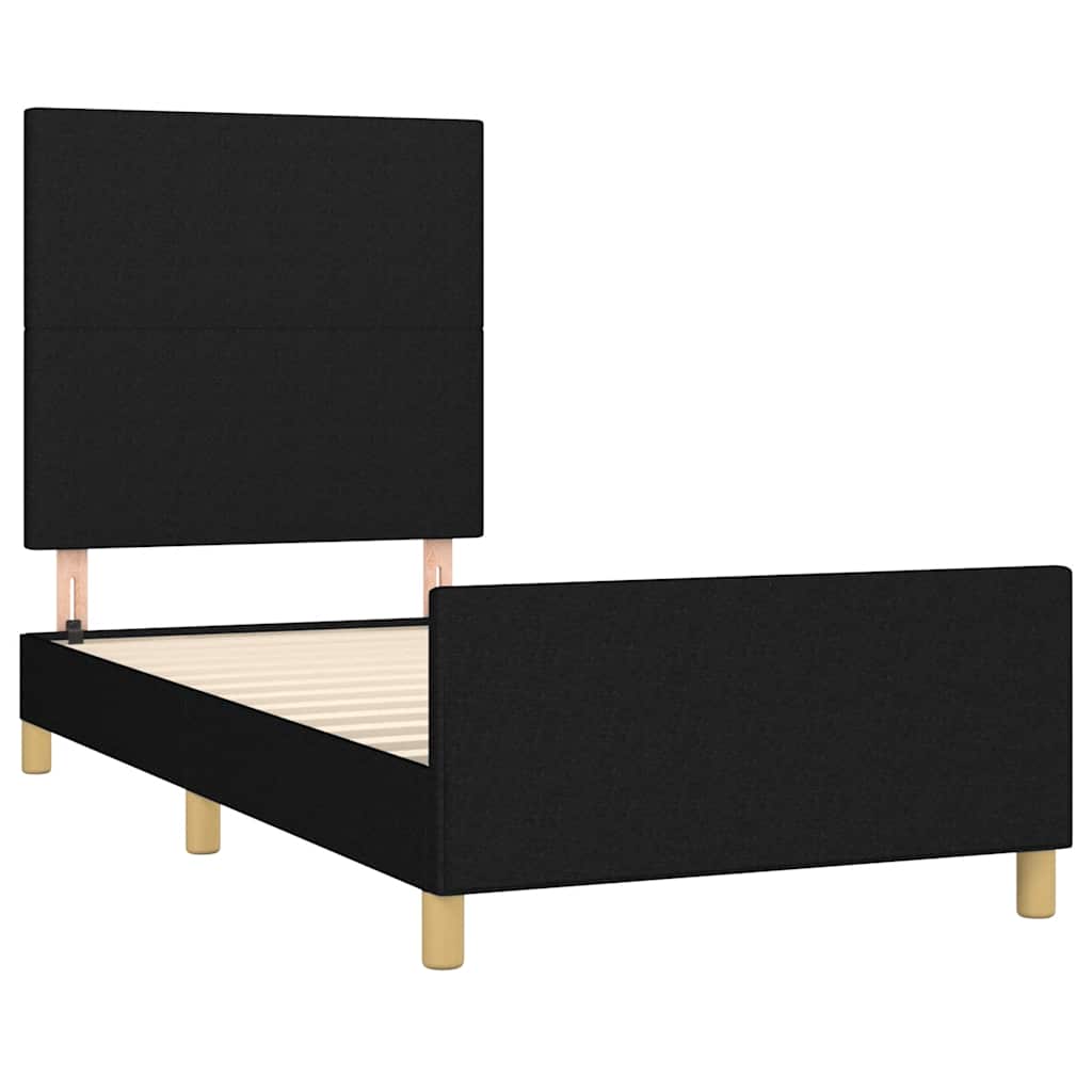 Okvir za krevet bez madraca crni 90x190cm od tkanine