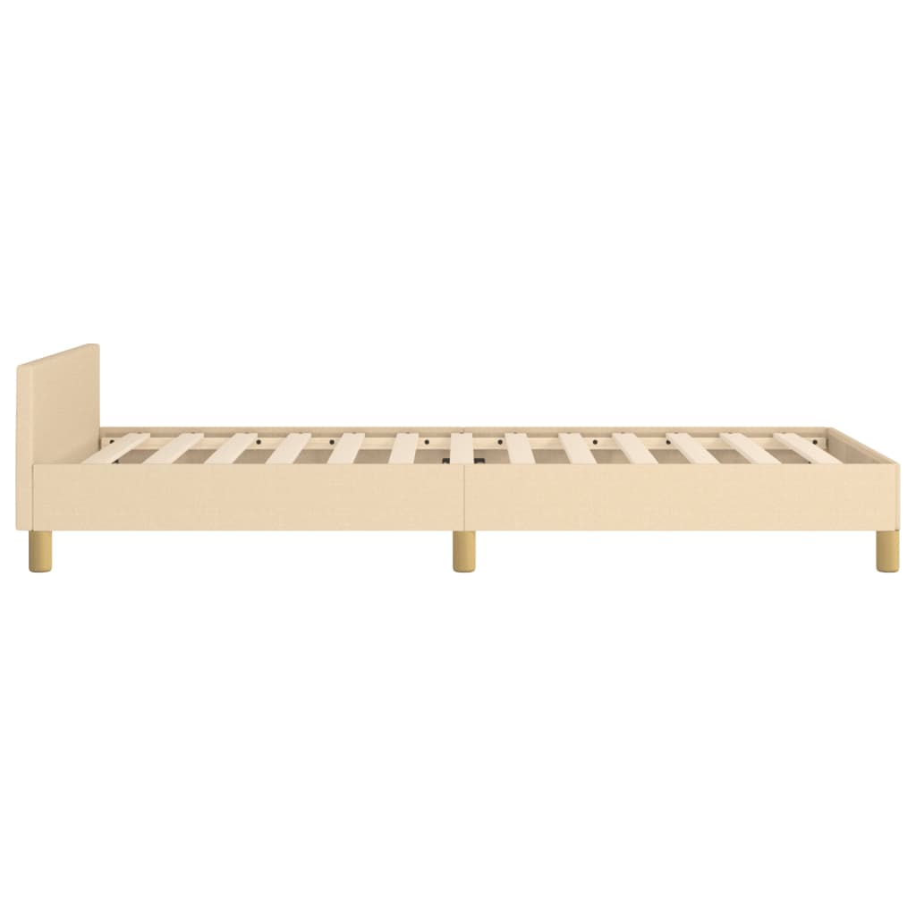 Okvir za krevet bez madraca krem 90x190cm od tkanine