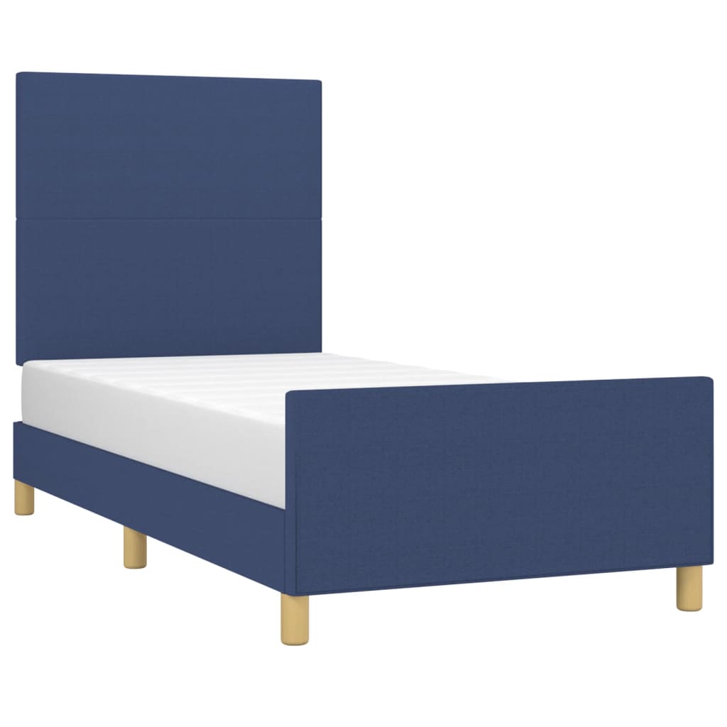 Okvir za krevet bez madraca plava 90x200cm od tkanine
