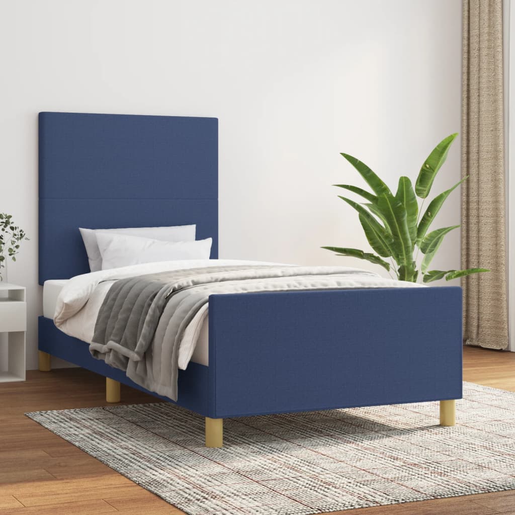 Okvir za krevet bez madraca plava 100x200cm od tkanine