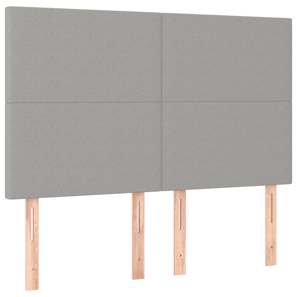 Okvir za krevet bez madraca svjetlosivi 140 x 190 cm od tkanine