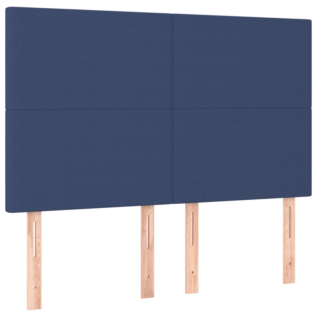 Okvir za krevet bez madraca plavi 140 x 200 cm od tkanine