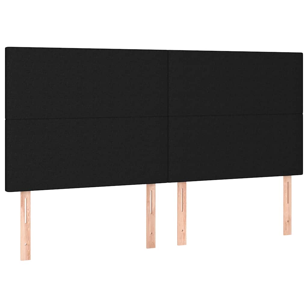 Okvir za krevet bez madraca crni 160x200 cm od tkanine