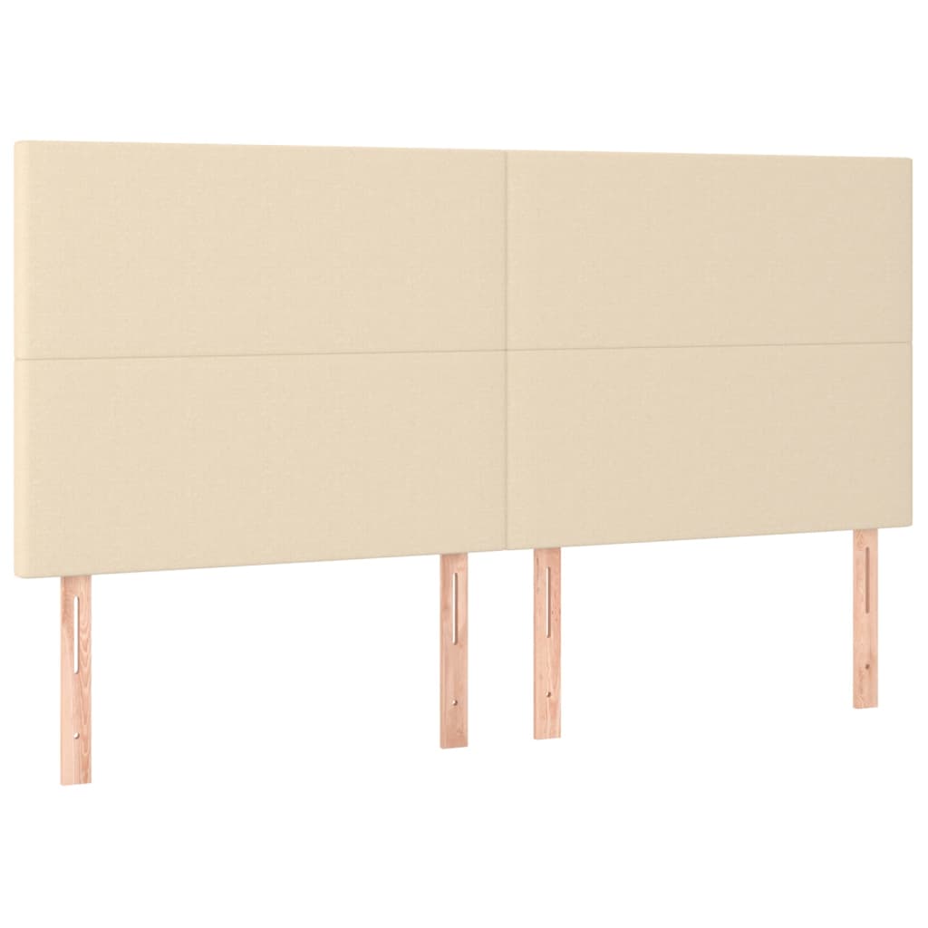 Okvir za krevet bez madraca krem 160x200 cm od tkanine
