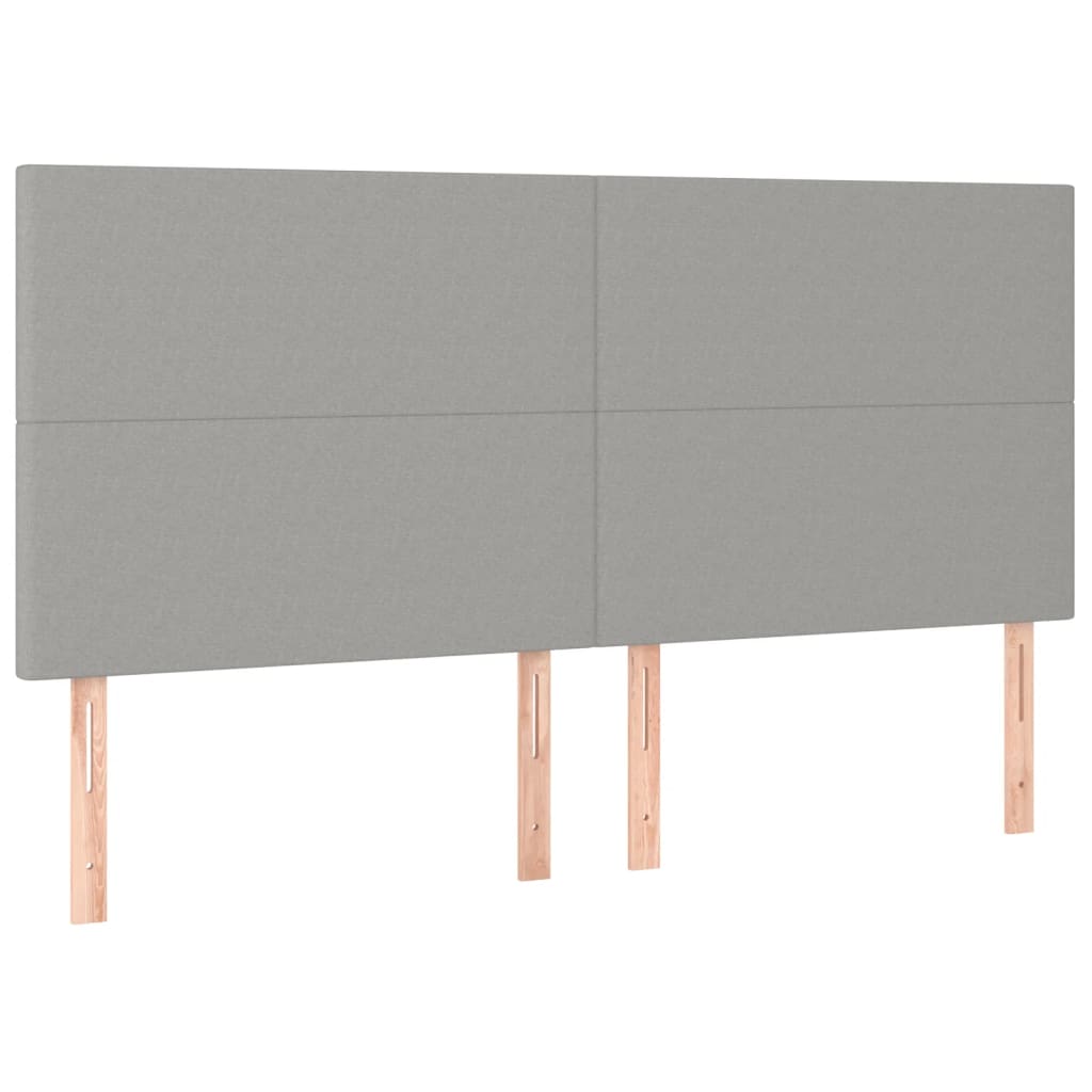 Okvir za krevet bez madraca svjetlosivi 200 x 200 cm od tkanine