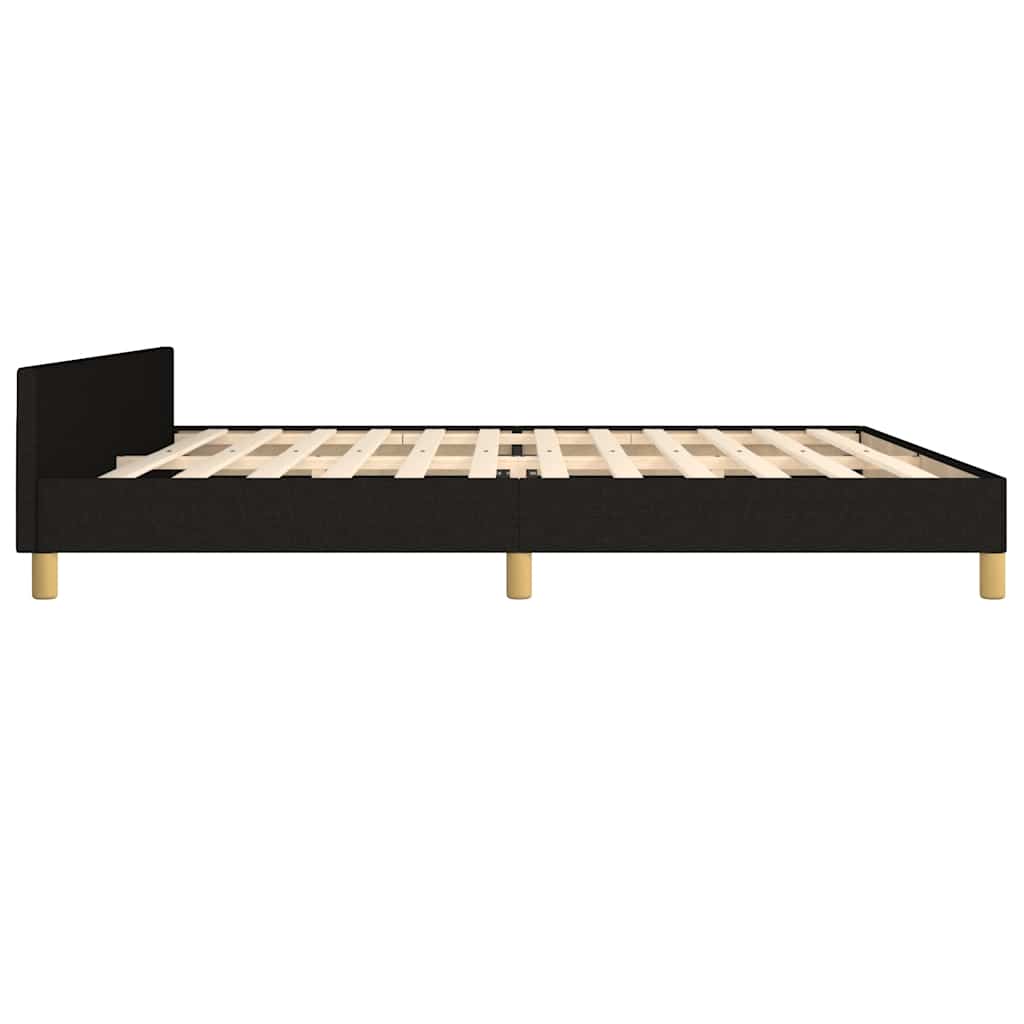 Okvir za krevet bez madraca crni 200x200 cm od tkanine