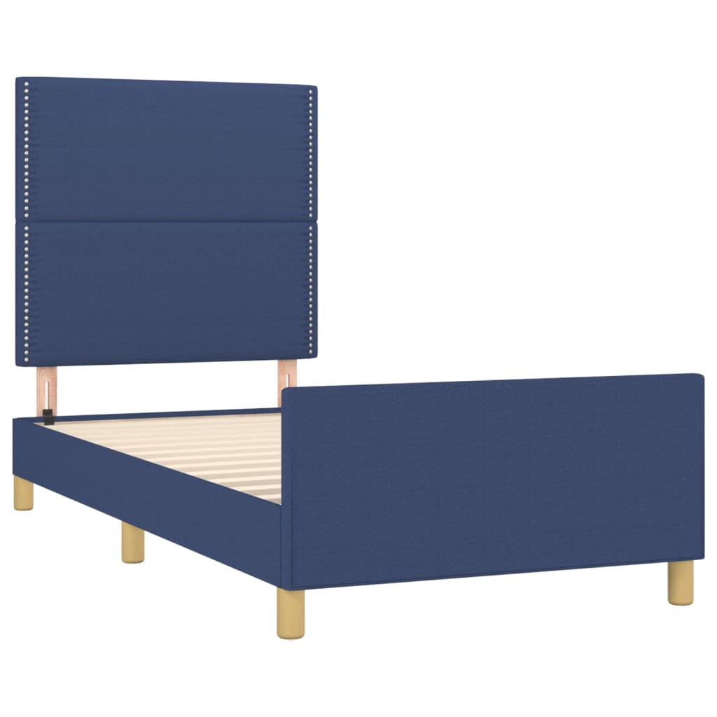 Okvir za krevet bez madraca plava 90x190cm od tkanine