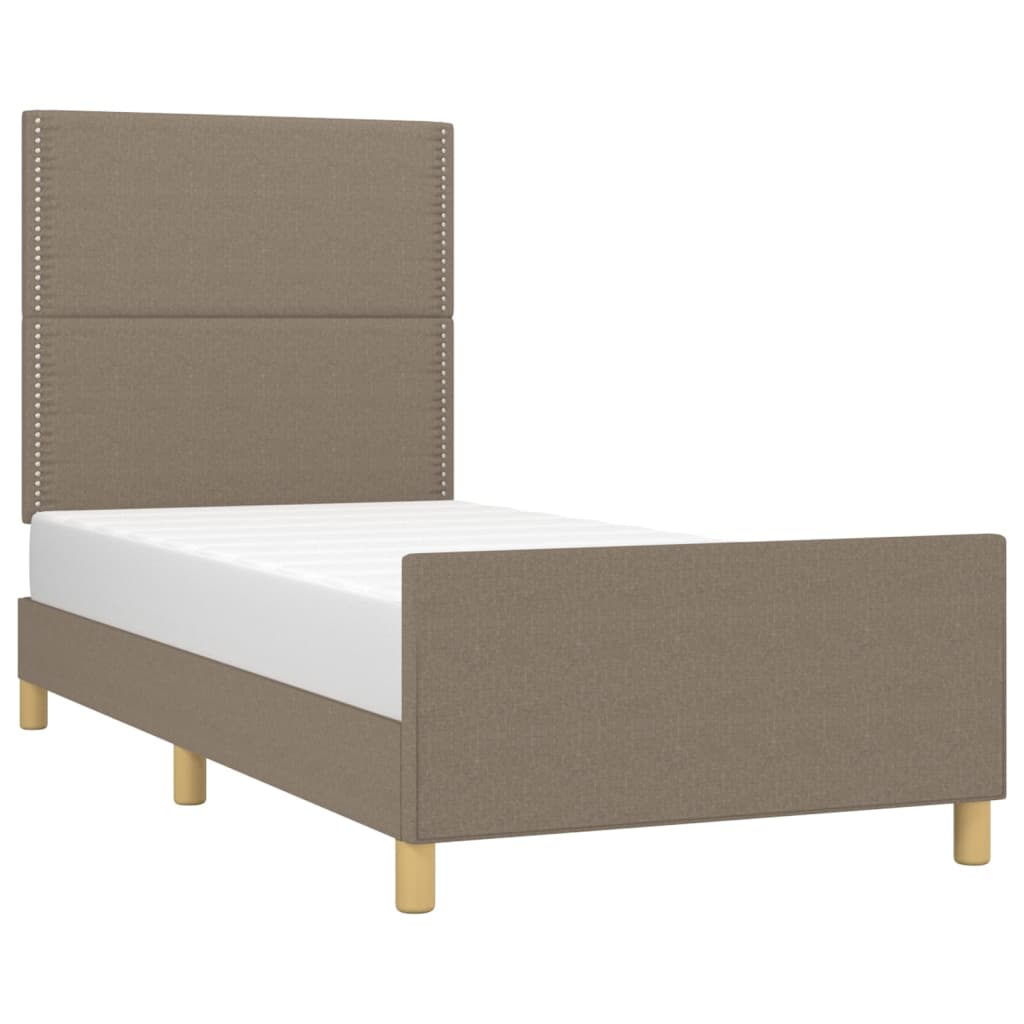 Okvir za krevet bez madraca smeđesivi 90x200cm od tkanine