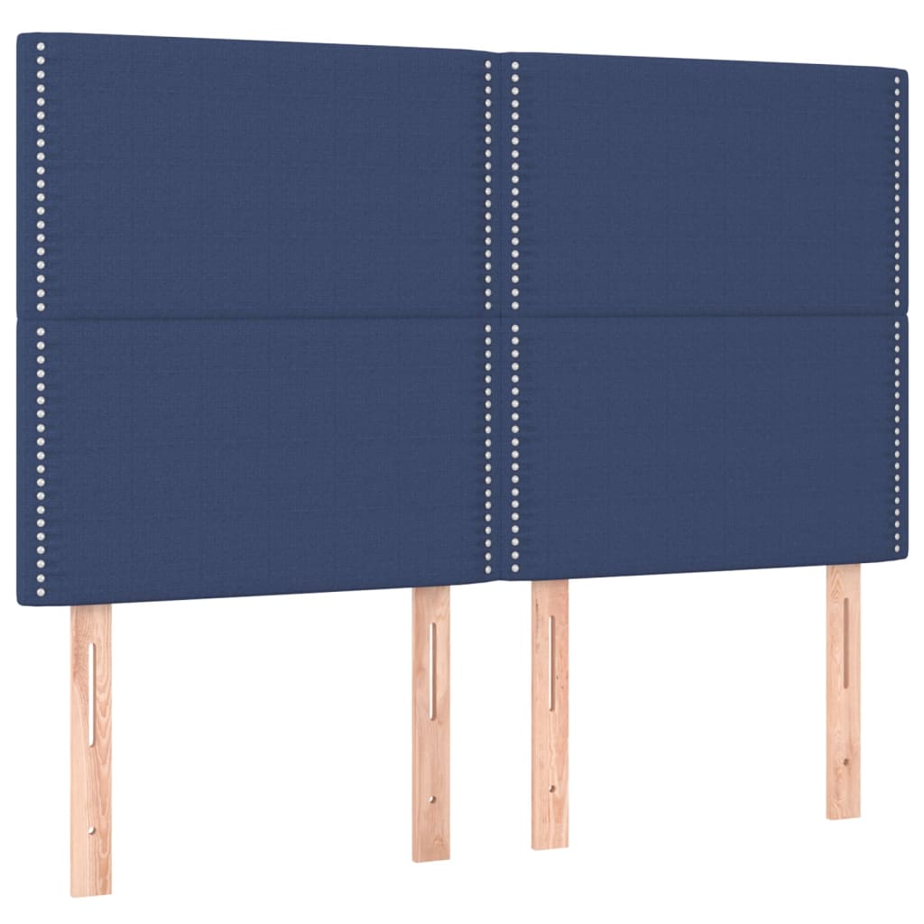 Okvir za krevet bez madraca plavi 140 x 190 cm od tkanine