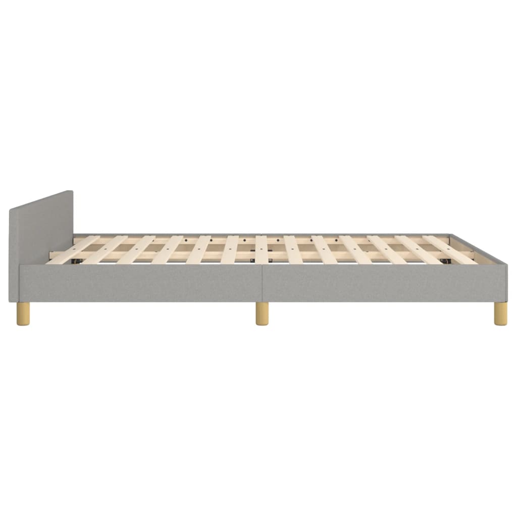 Okvir za krevet bez madraca svjetlosivi 140x200 cm od tkanine