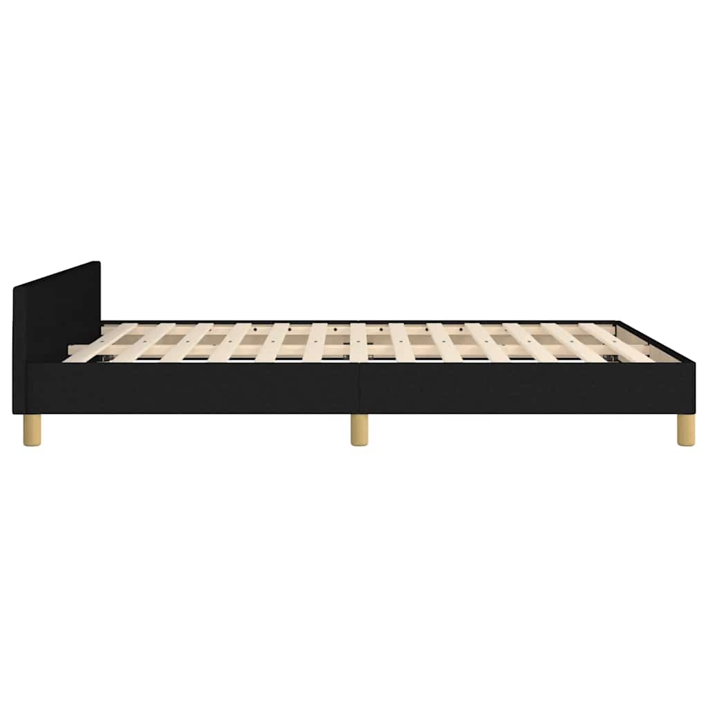 Okvir za krevet bez madraca crni 140x200 cm od tkanine