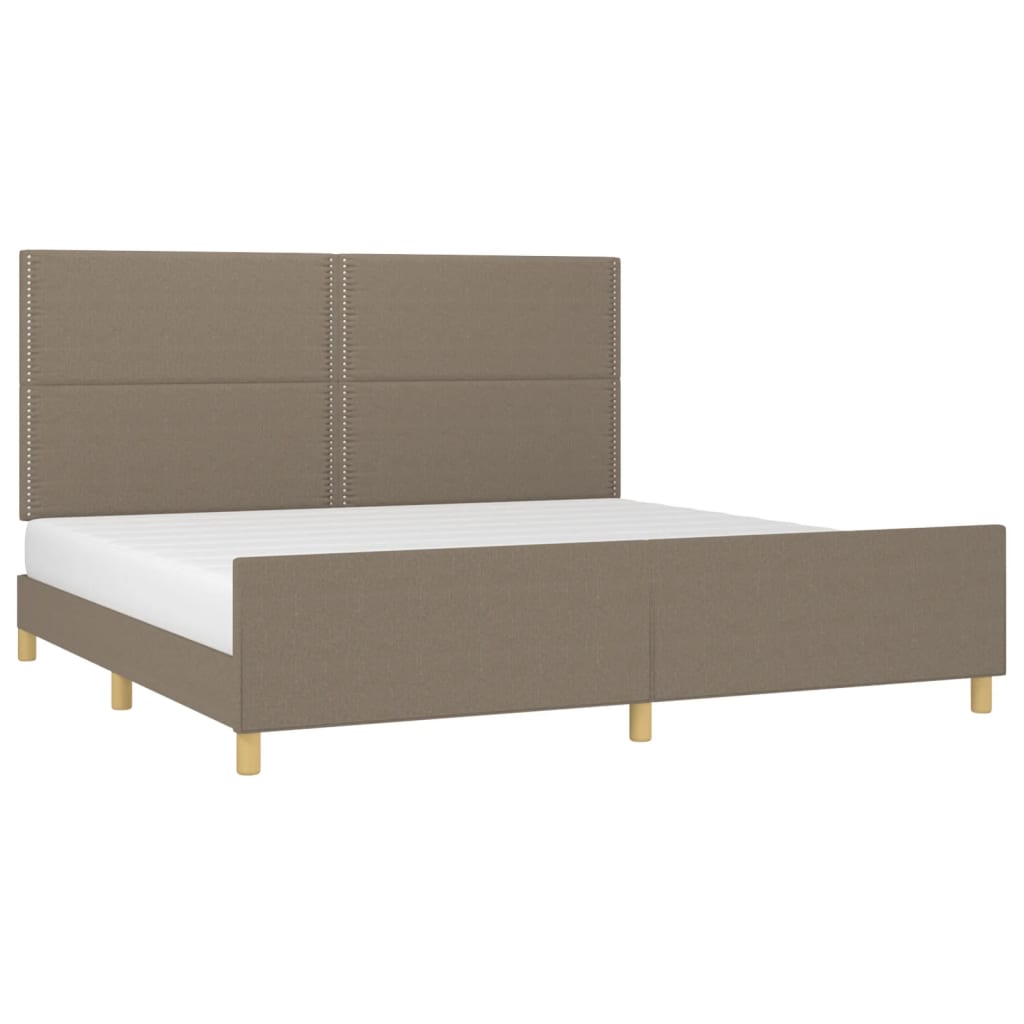 Okvir za krevet bez madraca smeđesivi 200x200 cm od tkanine