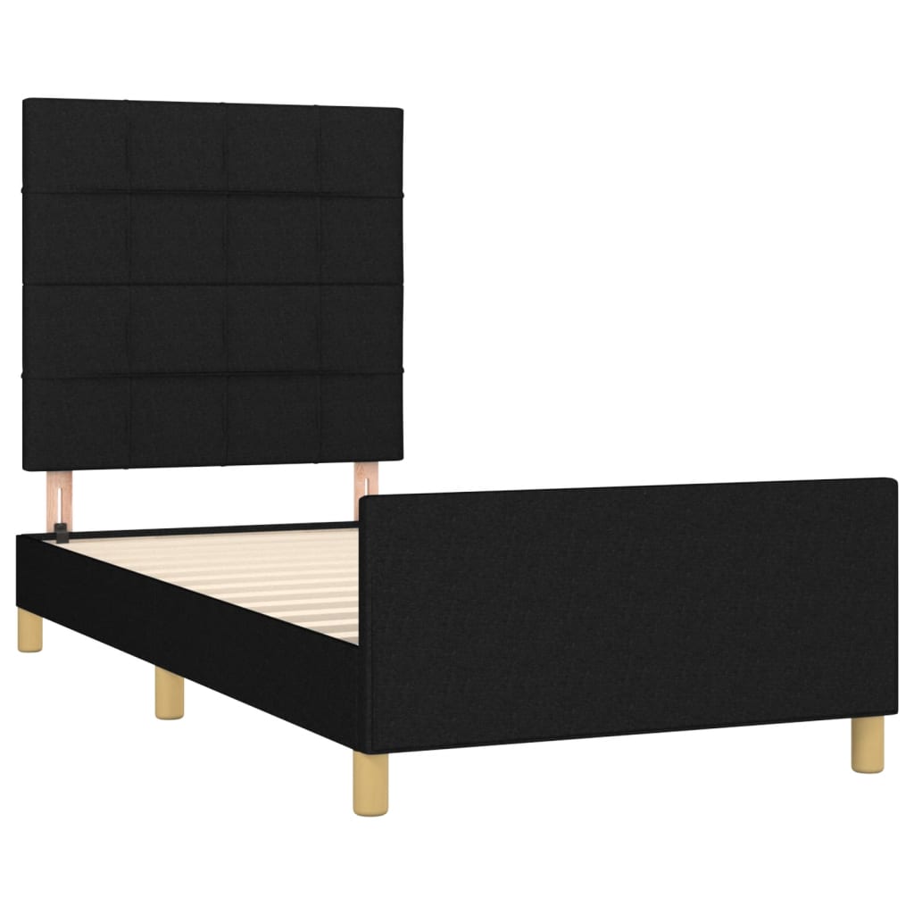 Okvir za krevet bez madraca crni 80x200cm od tkanine