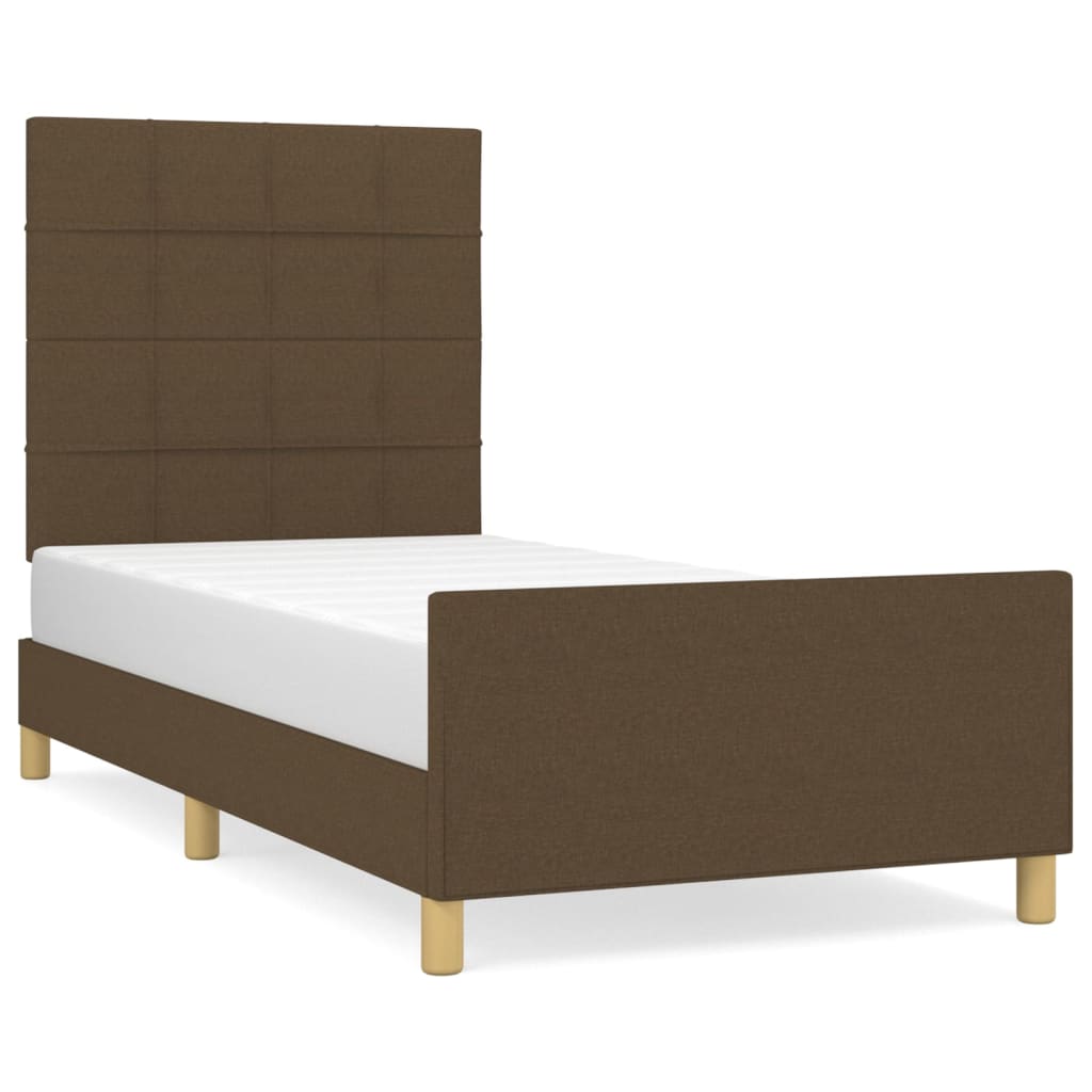 Okvir za krevet bez madraca tamnosmeđi 80x200 cm od tkanine