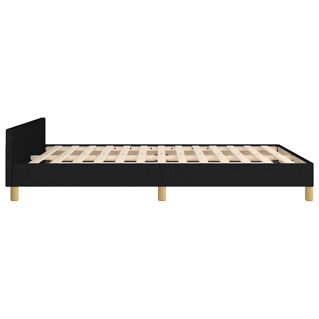 Okvir za krevet bez madraca crni 140x200 cm od tkanine