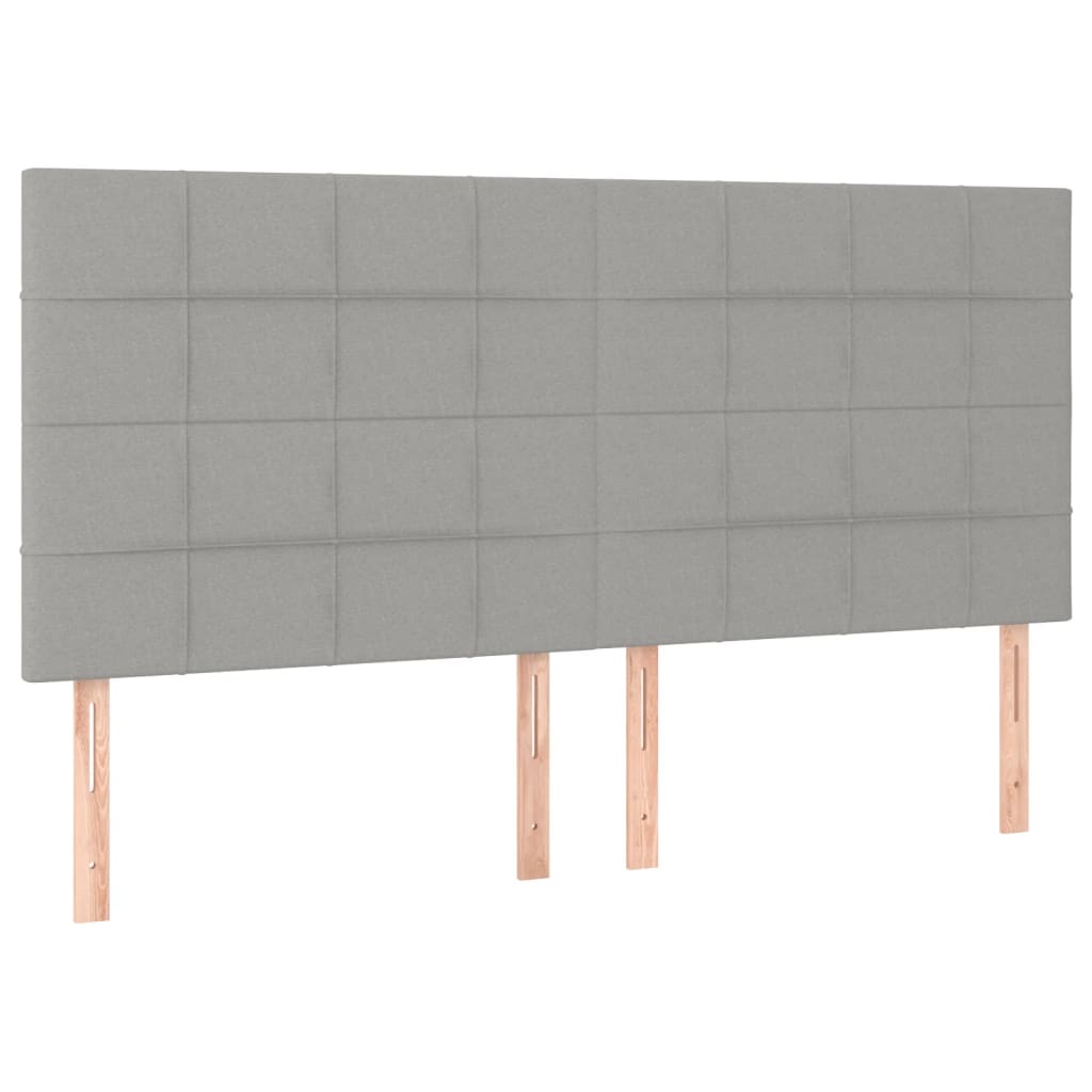 Okvir za krevet bez madraca svjetlosivi 200 x 200 cm od tkanine