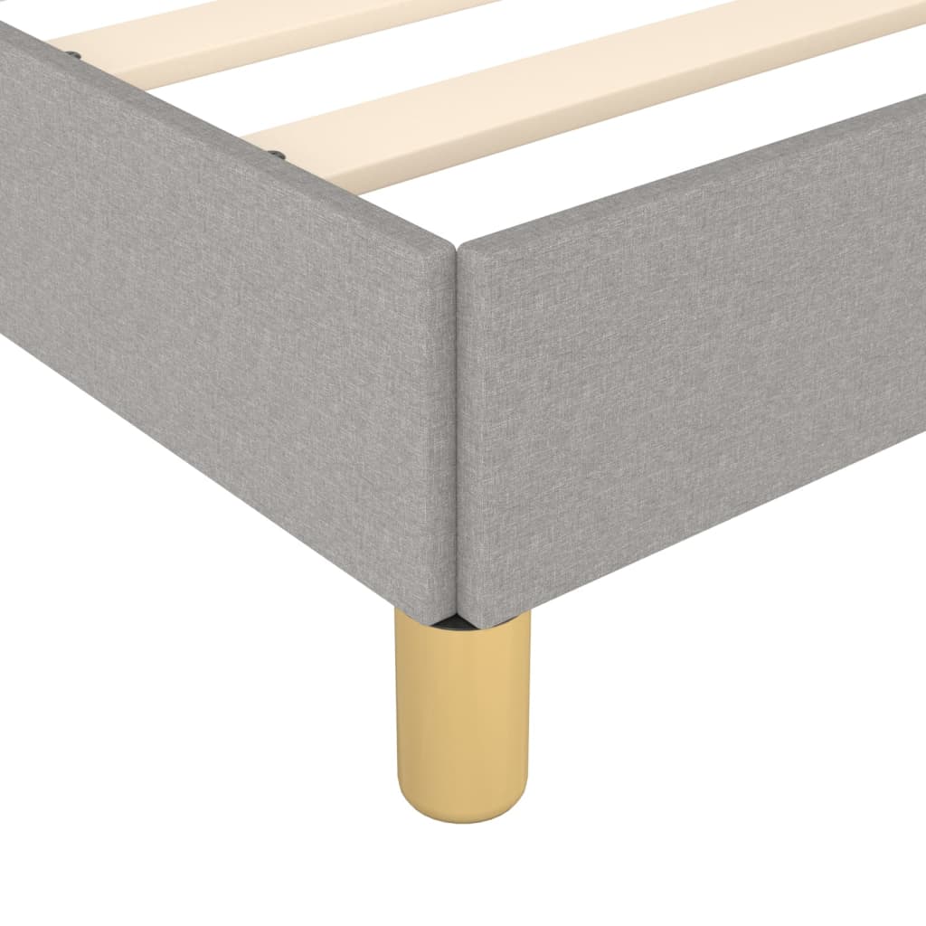 Okvir za krevet bez madraca svjetlosivi 140 x 190 cm od tkanine