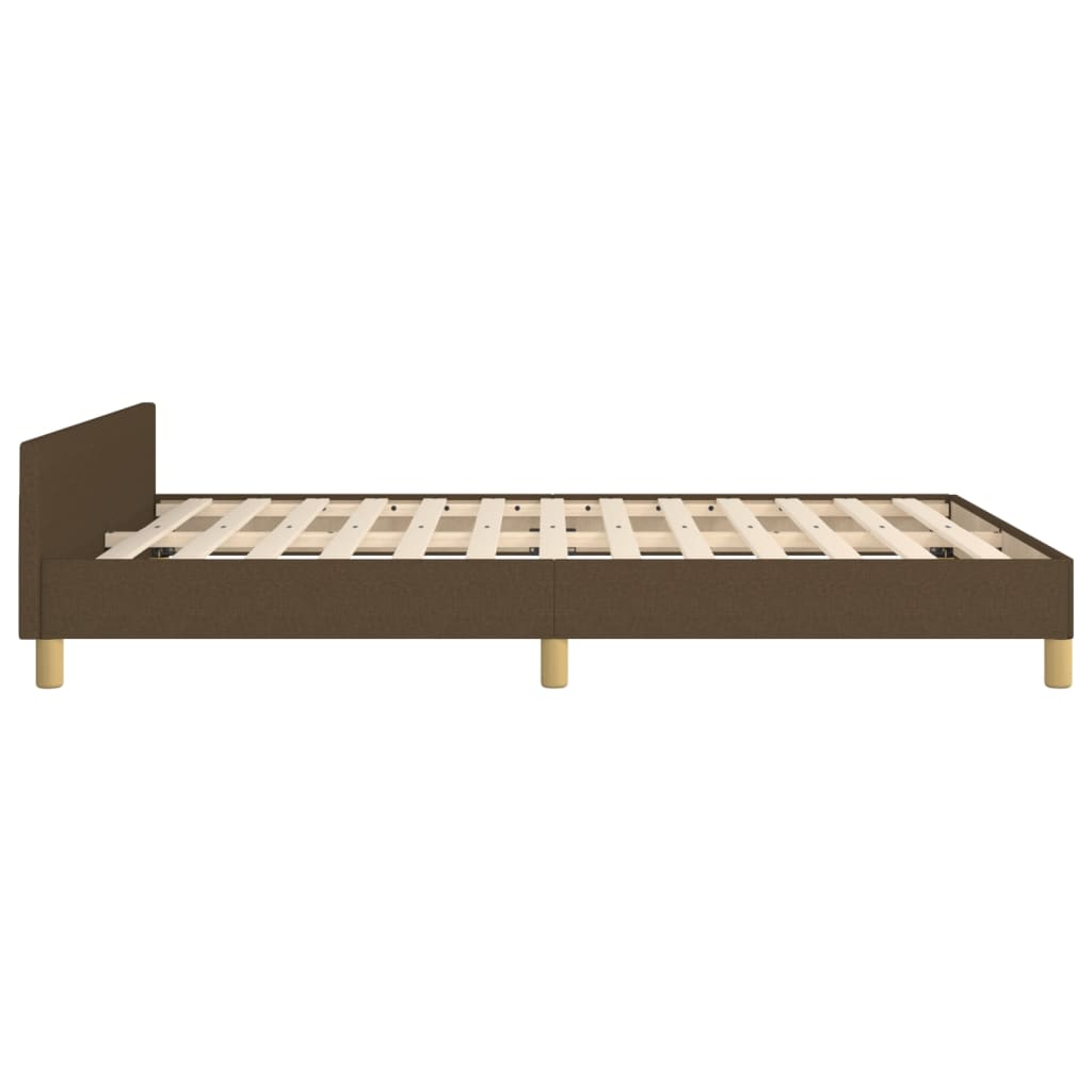 Okvir kreveta bez madraca tamnosmeđi 140 x 200 cm od tkanine