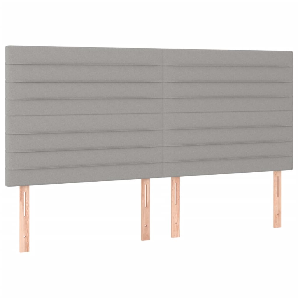 Okvir za krevet bez madraca svjetlosivi 200 x 200 cm od tkanine