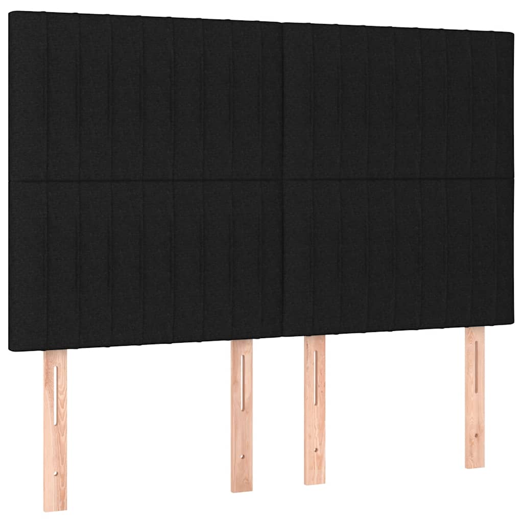 Okvir za krevet bez madraca crni 140 x 190 cm od tkanine