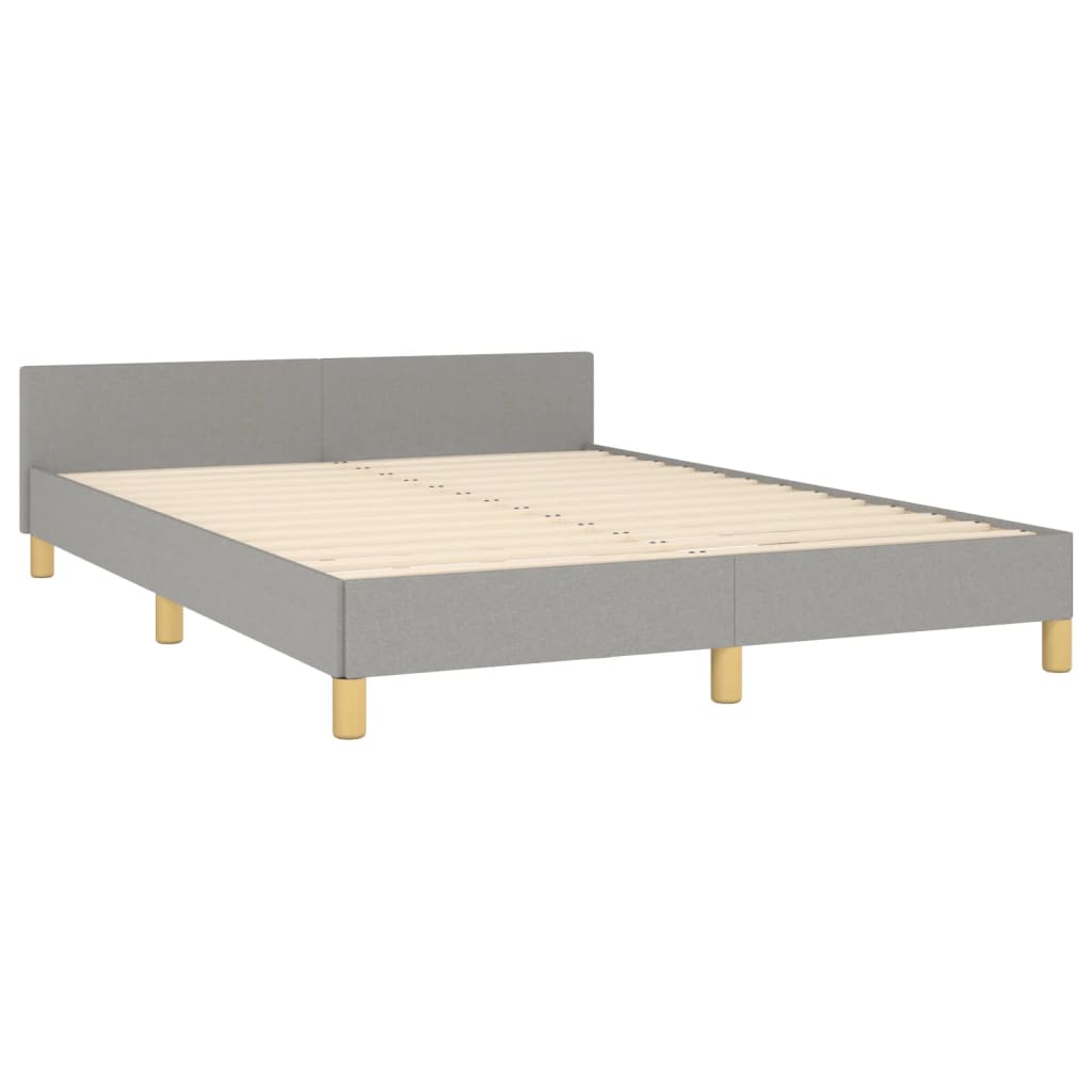 Okvir za krevet bez madraca svjetlosivi 140x200 cm od tkanine