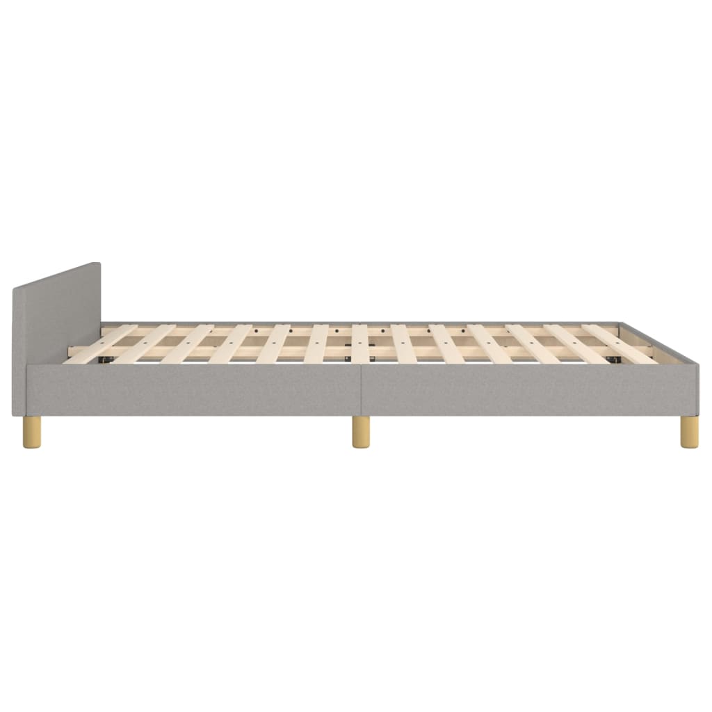Okvir za krevet bez madraca svjetlosivi 140x200 cm od tkanine