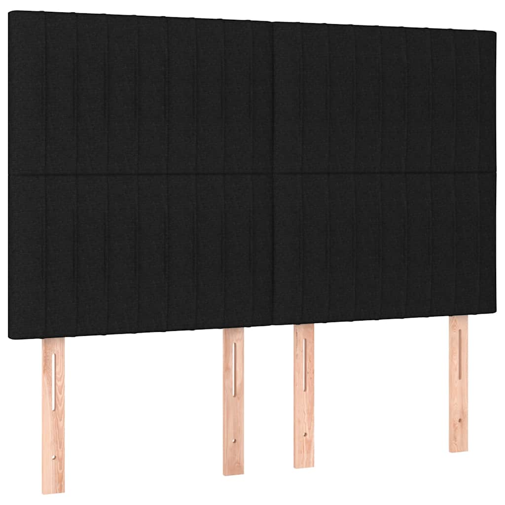 Okvir za krevet bez madraca crni 140x200 cm od tkanine